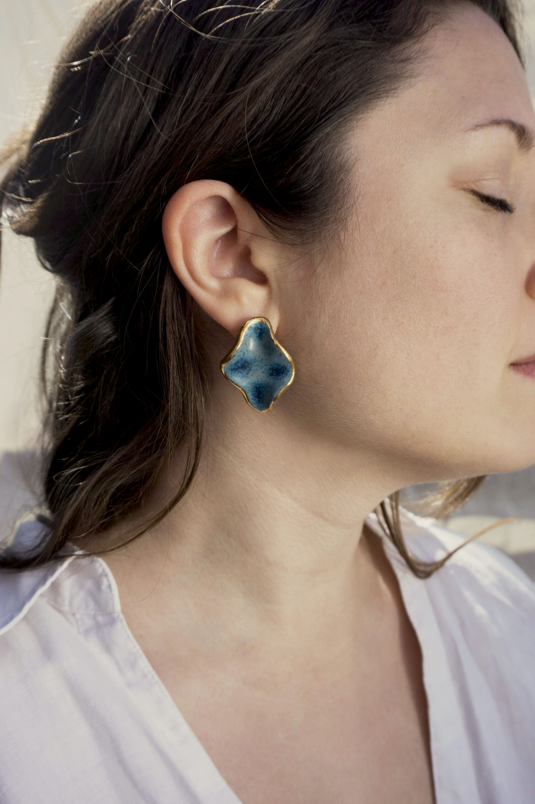 Umi Shell Blue - Nunako - Ceramic jewelry